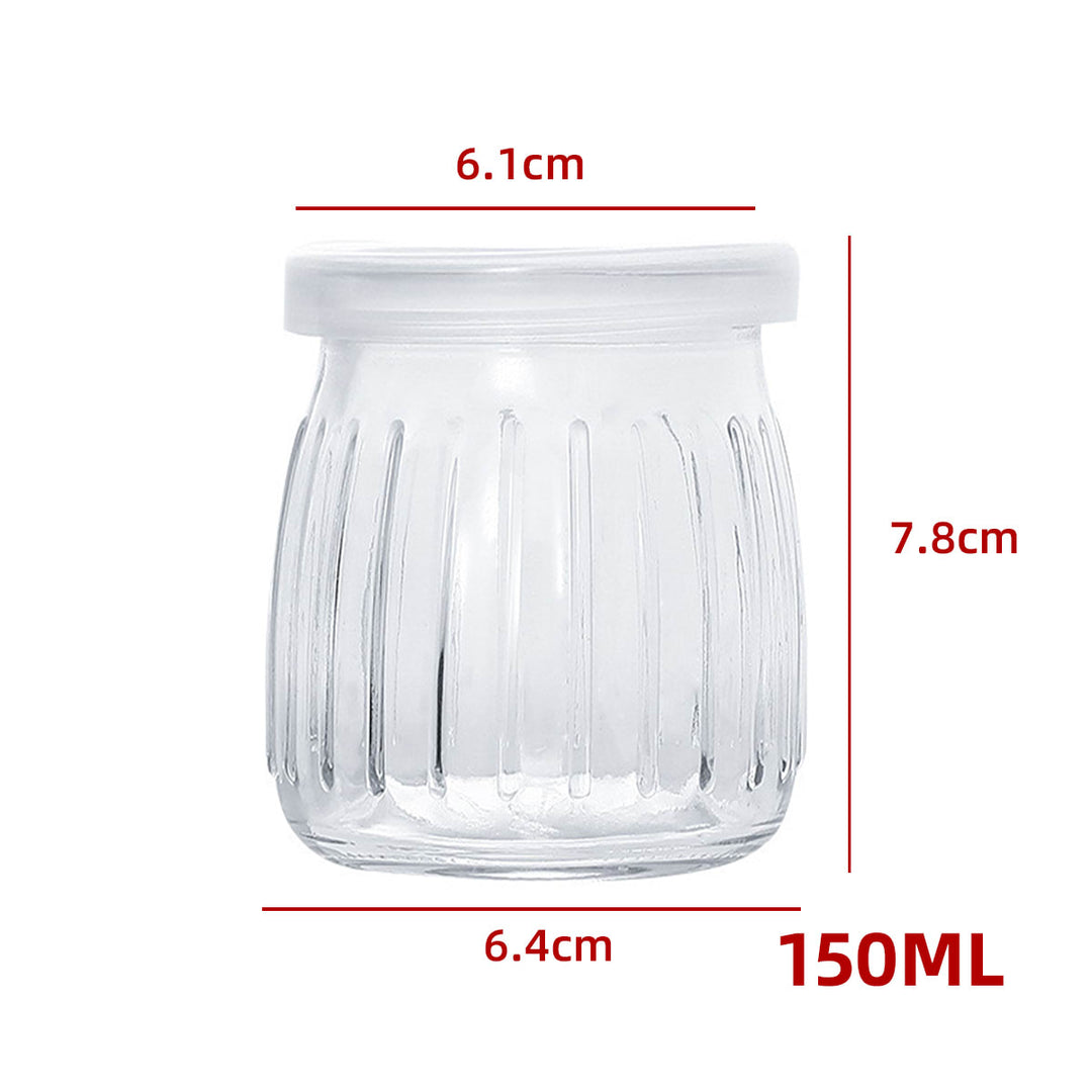 FRASCO DE VIDRIO DISEÑO LINEAS CON TAPA PLASTICA 150ML