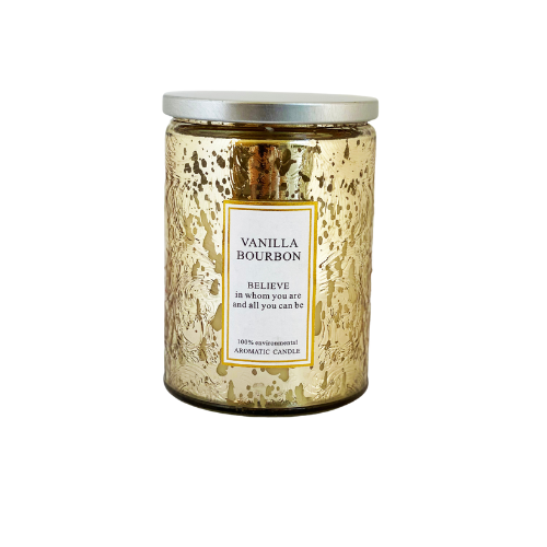vela jar color gold fragancia Vainilla Bourboun 260 gr