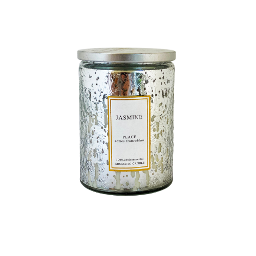 vela jar color silver fragancia jasmine 260g