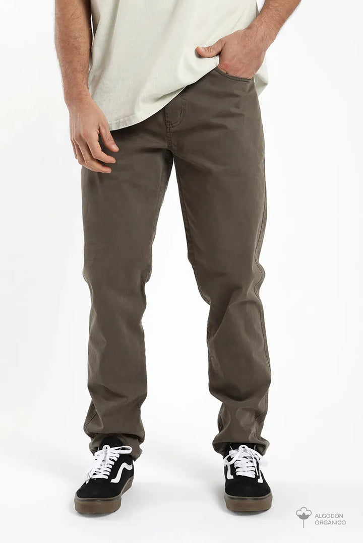 Pantalón hombre Shaper café - Algodón orgánico