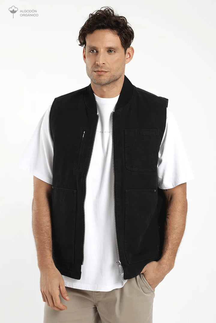 Chaqueta sin mangas Fresno negro
