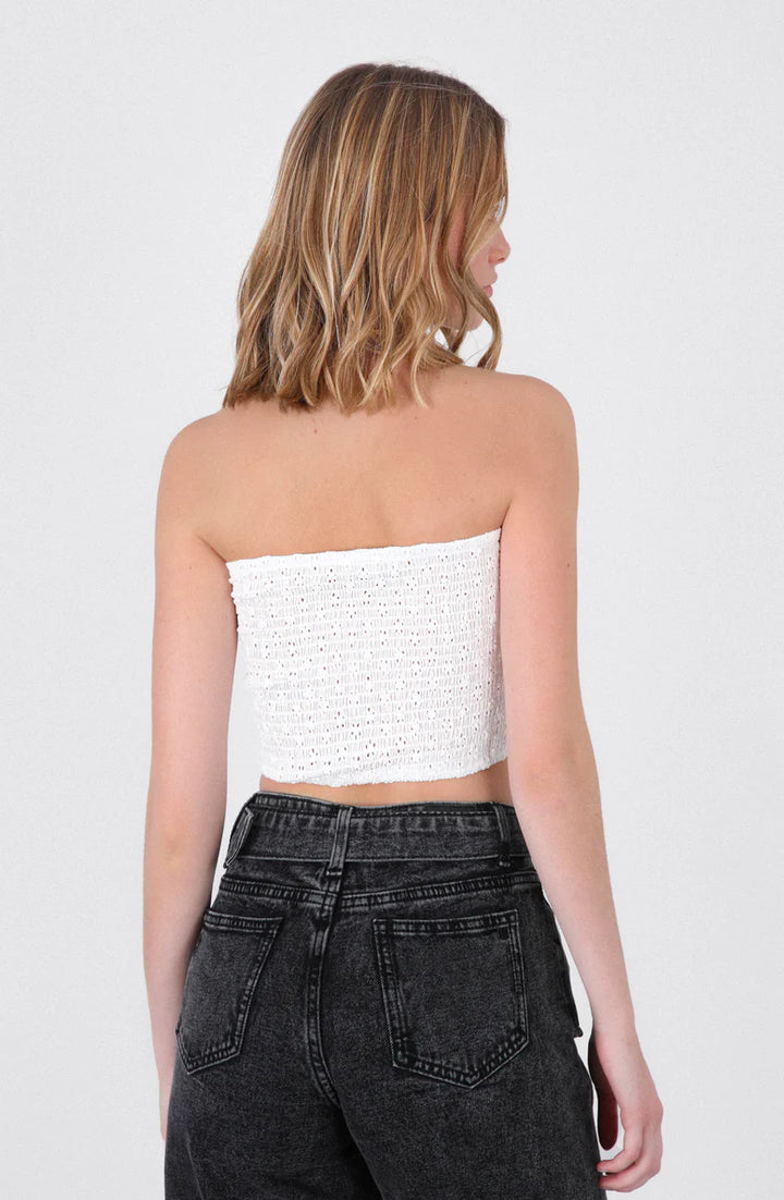 Top Bandana Broderie White