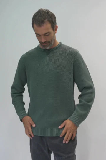 Sweater Rau Organico Verde Hombre