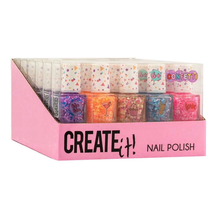 CREATE IT! NAIL POLISH CONFETTI 5-PACK DISPLAY