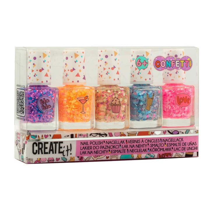 CREATE IT! NAIL POLISH CONFETTI 5-PACK DISPLAY