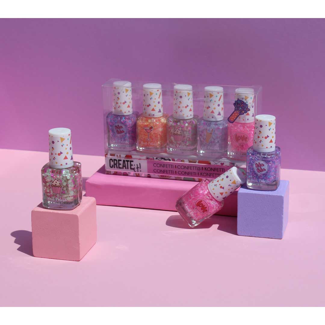 CREATE IT! NAIL POLISH CONFETTI 5-PACK DISPLAY