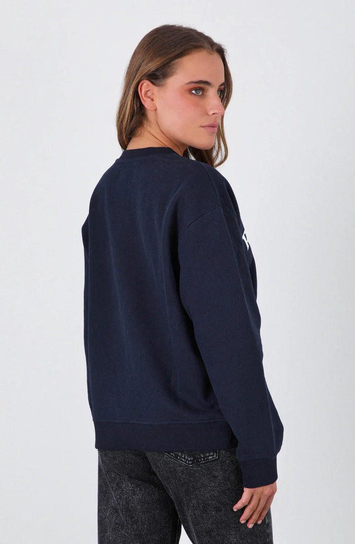 POLERON CREW NECK ESTAMPADO NAVY