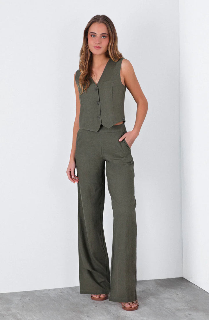Vest Lino Green