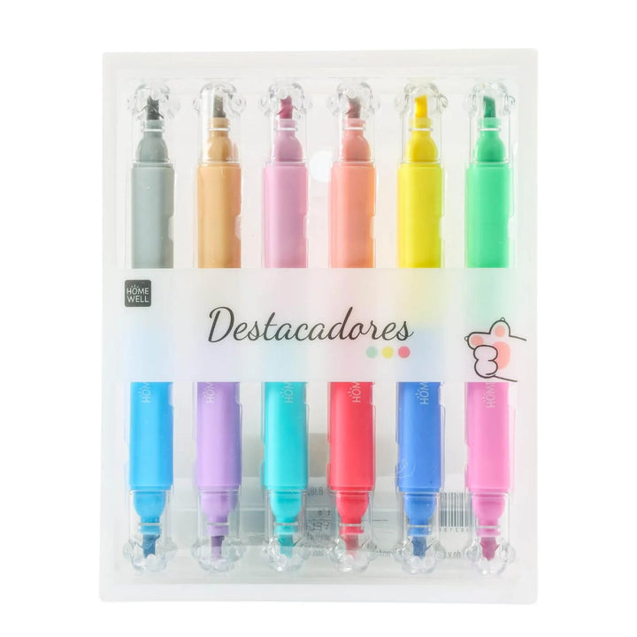 Set Destacador Patita de Gato 6 Colores