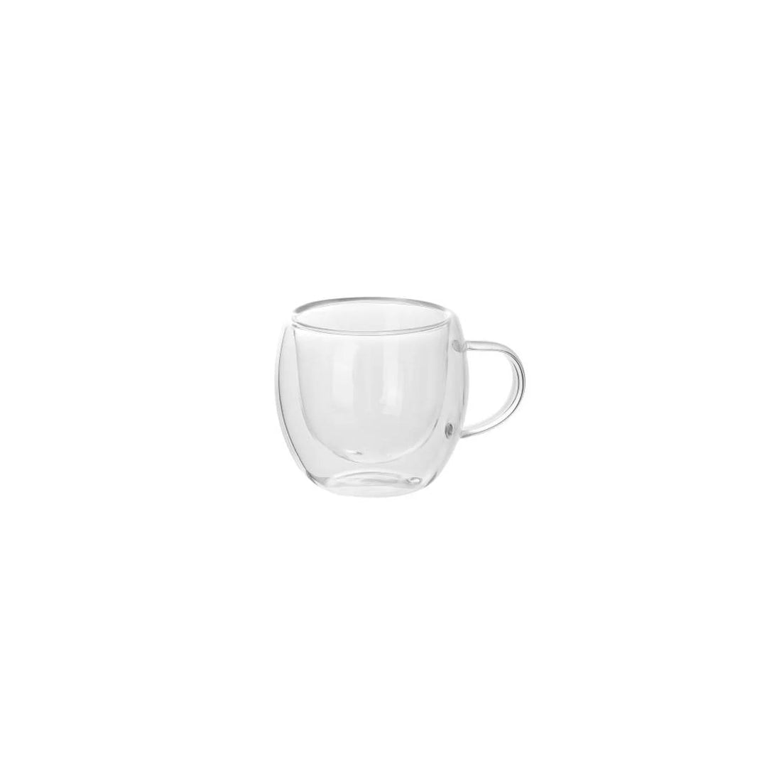 Set 2 Tazas Vidrio Doble Pared 70ml 6x6.5cm