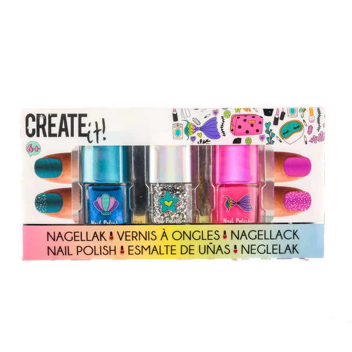 CREATE IT! NAIL POLISH MERMAID 3-PACK DISPLAY
