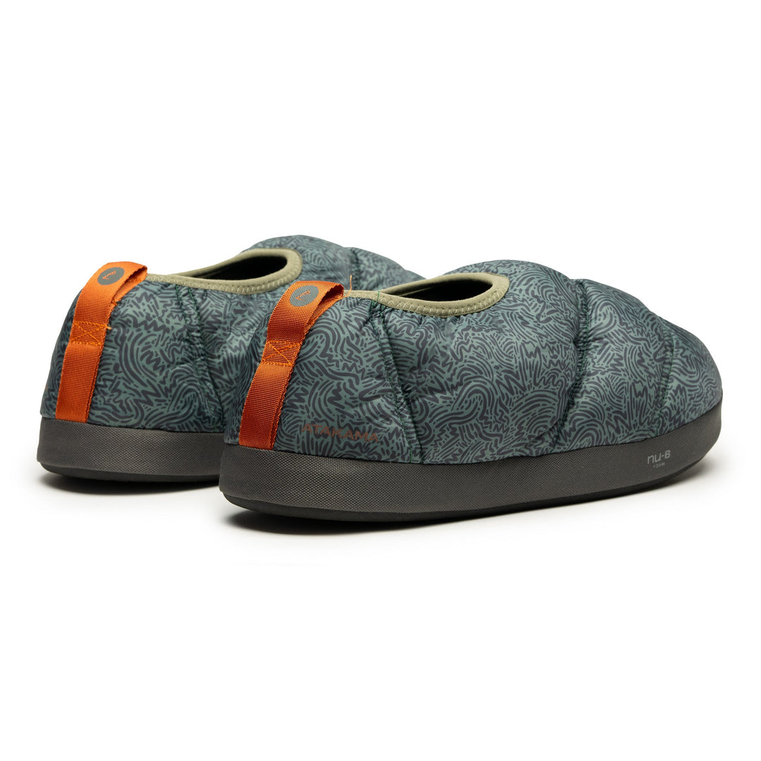 Pantufla Futaleufu Verde Grisaceo Print