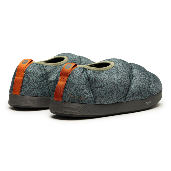 Pantufla Futaleufu Verde Grisaceo Print