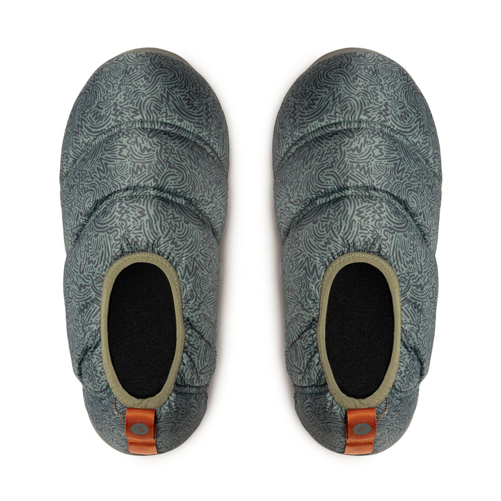 Pantufla Futaleufu Verde Grisaceo Print
