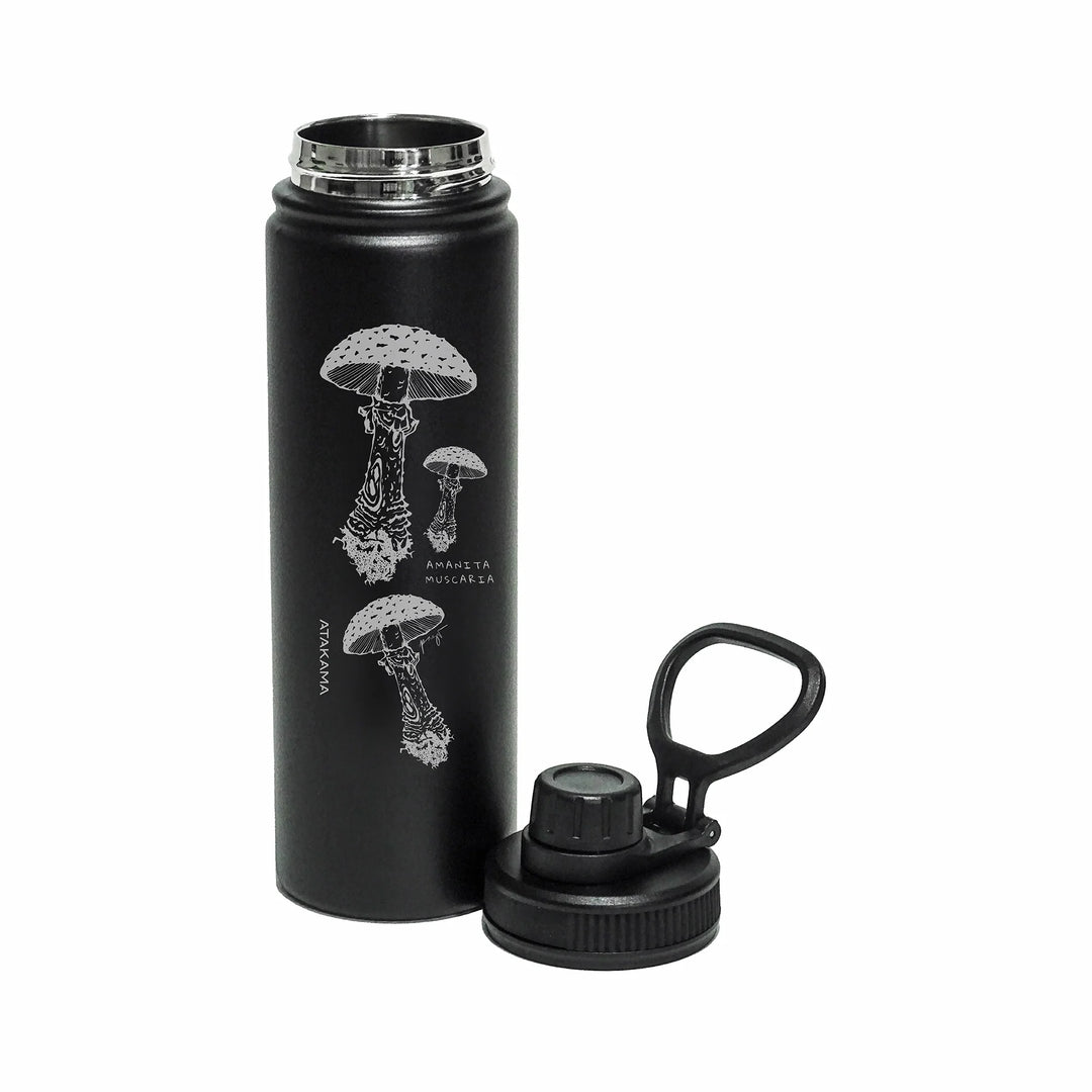 BOTELLA TERMICA 690 ML NEGRA AMANITA MUSCARIA