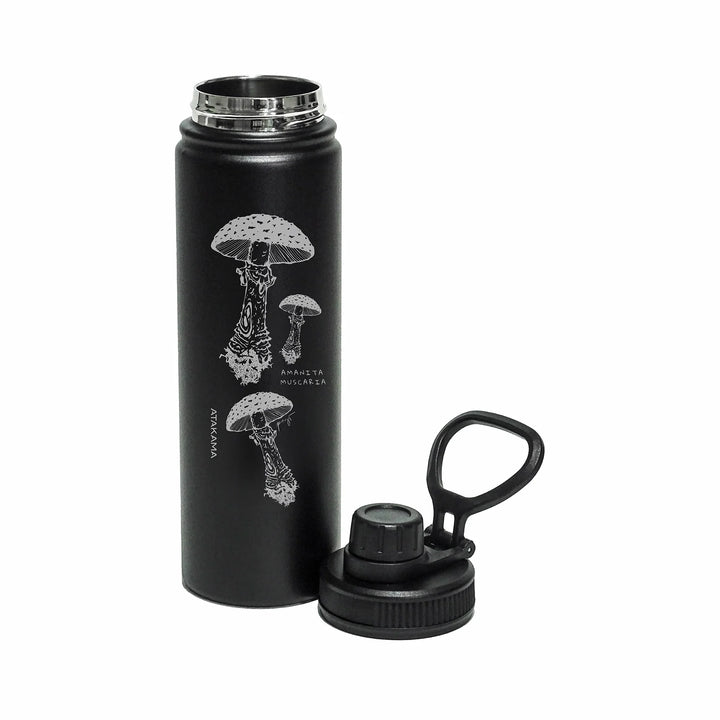 BOTELLA TERMICA 690 ML NEGRA AMANITA MUSCARIA