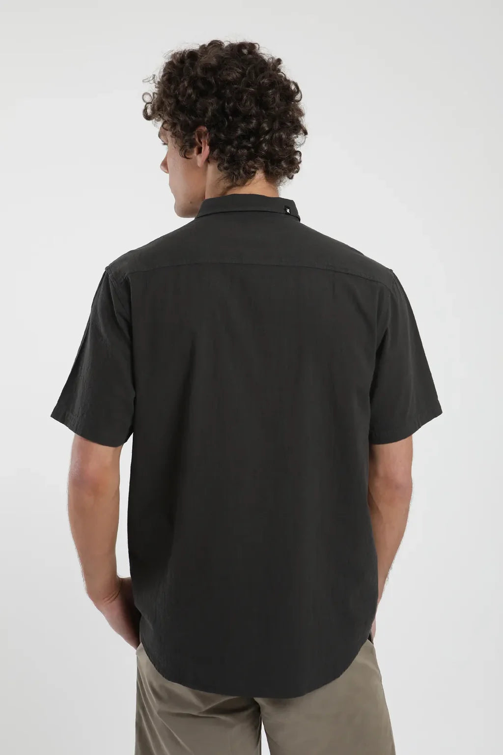 Camisa manga corta Texture negro