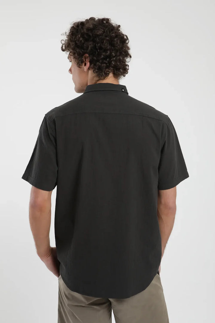 Camisa manga corta Texture negro