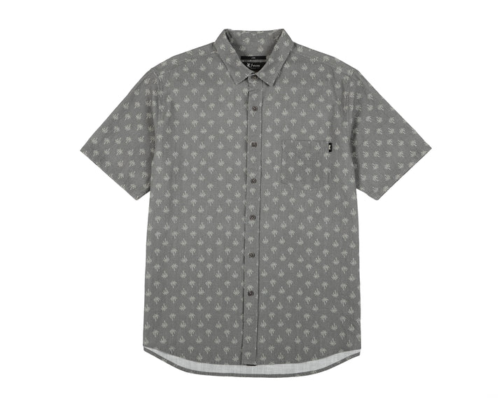 Camisa hombre manga corta Texture palmeras olivo - Algodón orgánico
