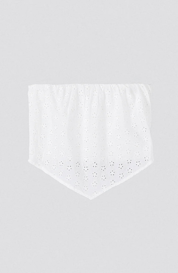 Top Bandana Broderie White
