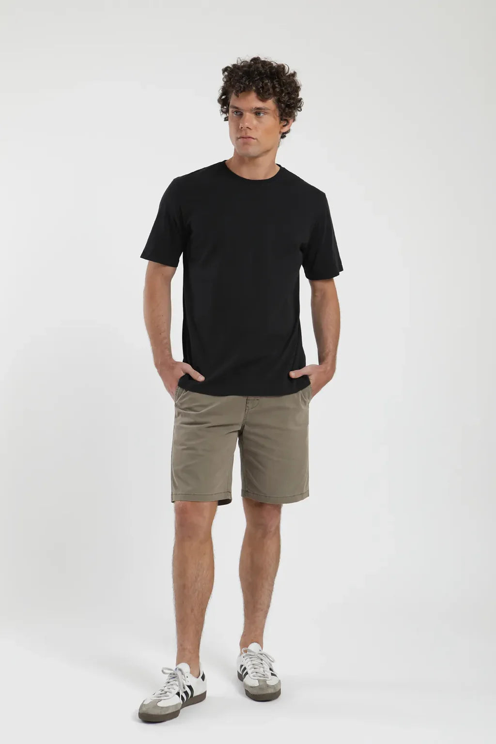 Polera manga corta hombre Plain negro