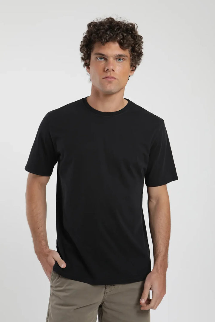 Polera manga corta hombre Plain negro