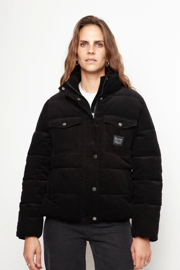 Parka Chic Puffa Organica Negra Mujer