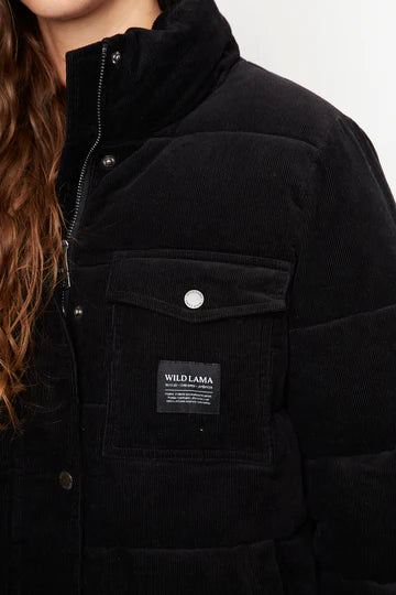 Parka Chic Puffa Organica Negra Mujer