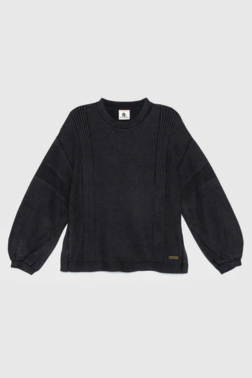 Sweater Viga Organico Negro Mujer