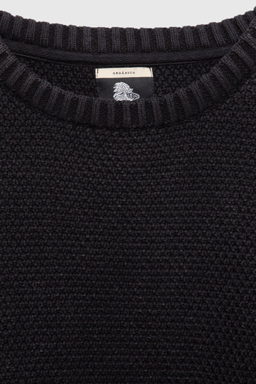 Sweater Rau Organico Negro Hombre