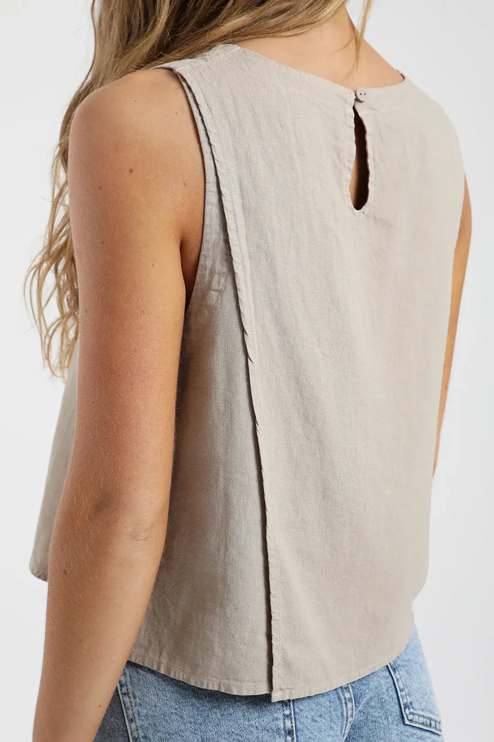 Blusa Mujer Sin Mangas Caulle - Lino