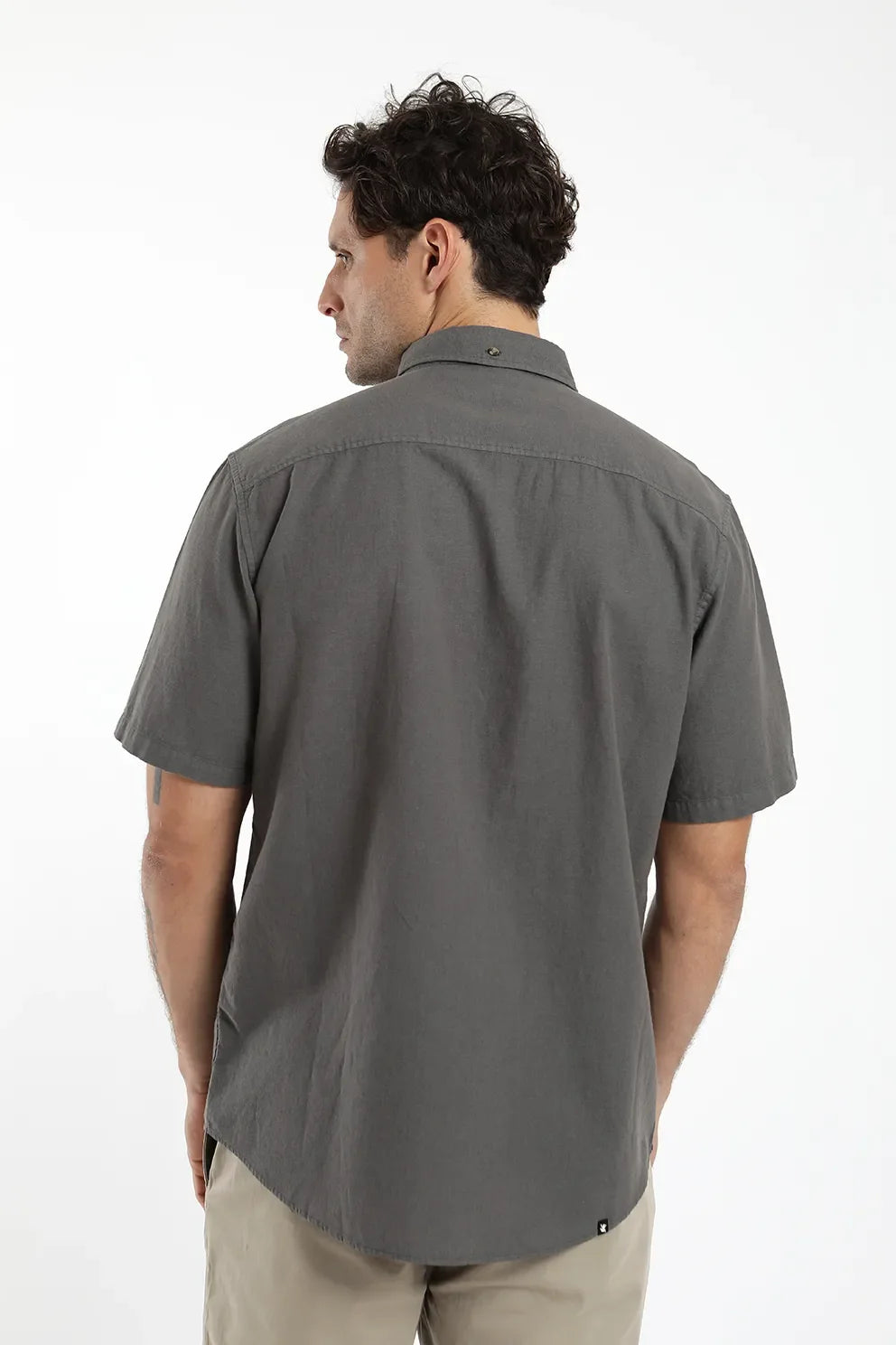 Camisa manga corta Classic GRAFITO - Lino y algodón orgánico