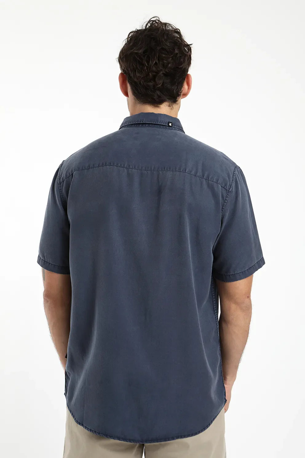 Camisa hombre manga corta Puelche azul