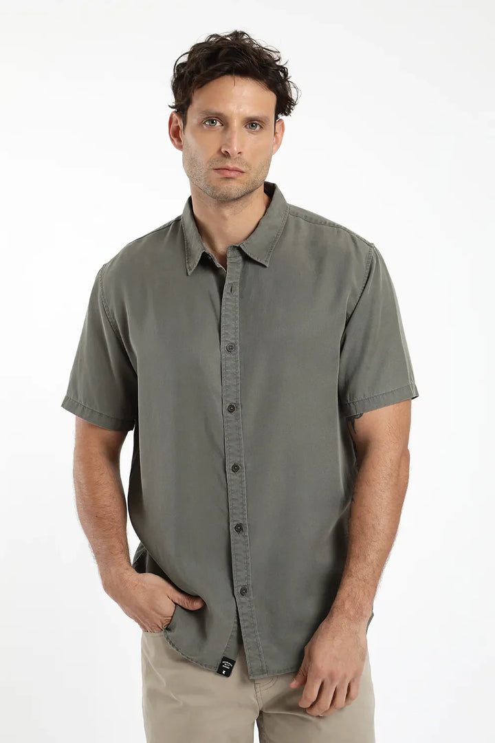 Camisa hombre manga corta Puelche verde