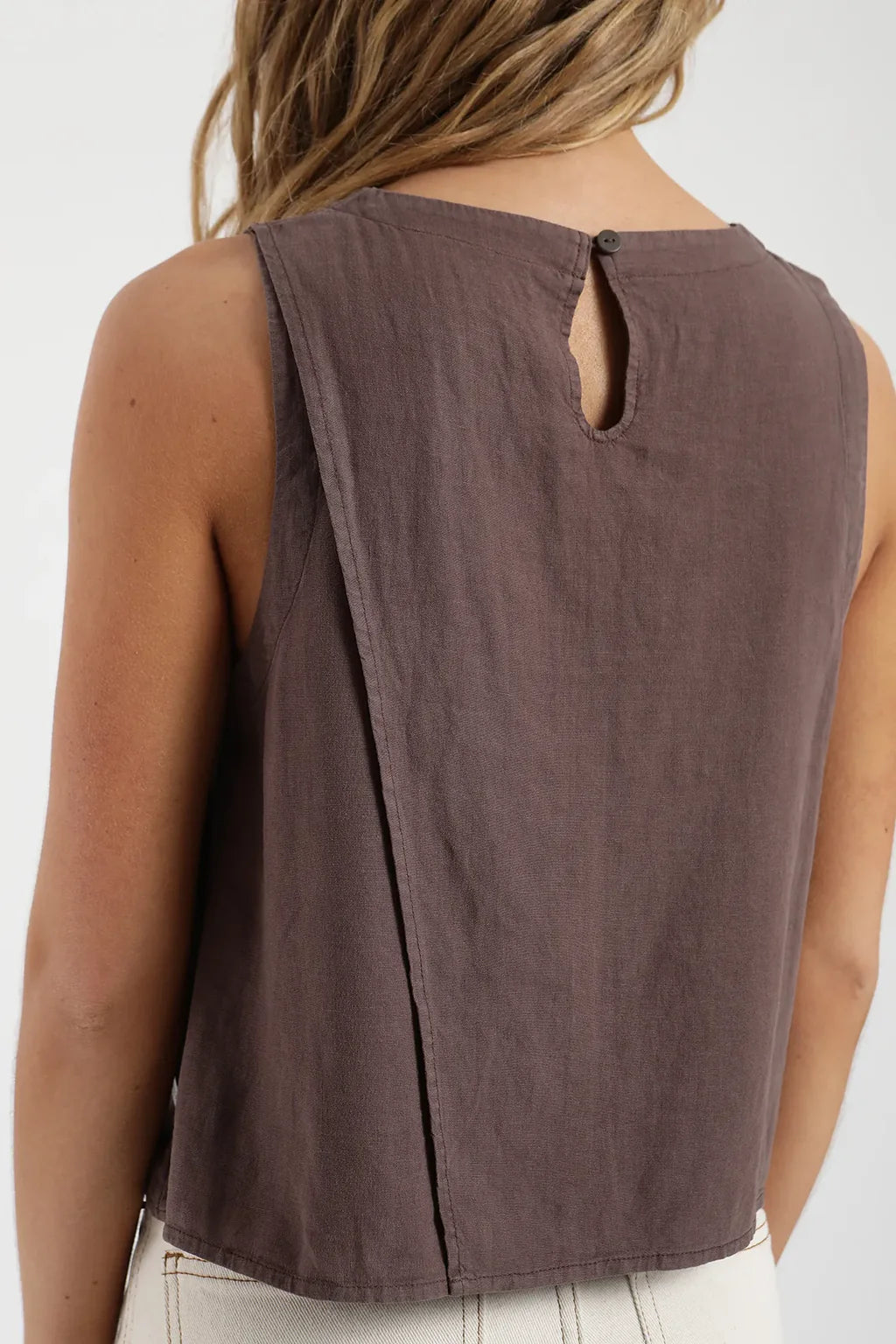 Blusa Mujer Sin Mangas Caulle - Lino