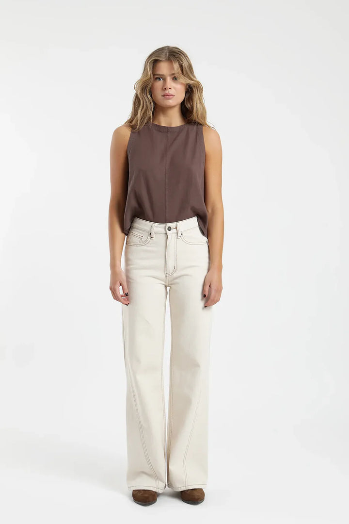 Blusa Mujer Sin Mangas Caulle - Lino