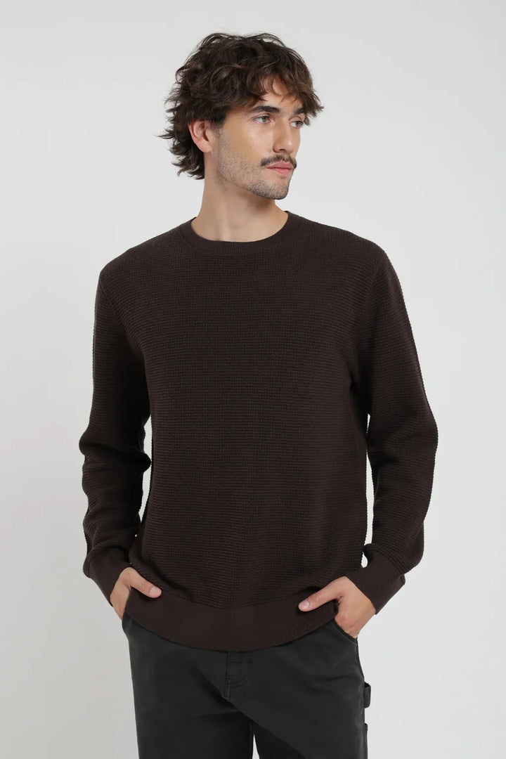 Chaleco hombre Maullín café