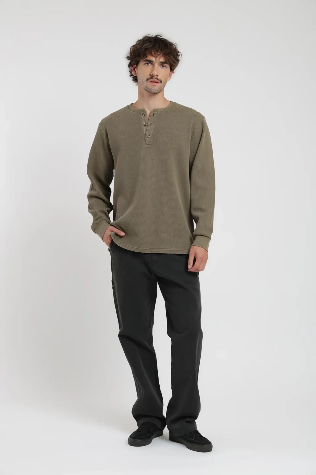 Polerón hombre Atlántico olivo