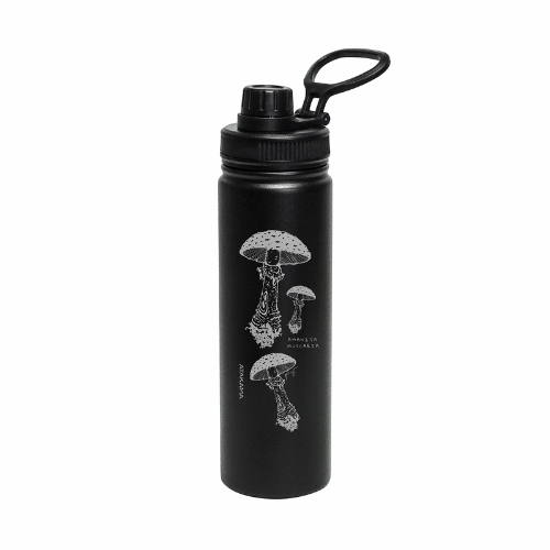 BOTELLA TERMICA 690 ML NEGRA AMANITA MUSCARIA