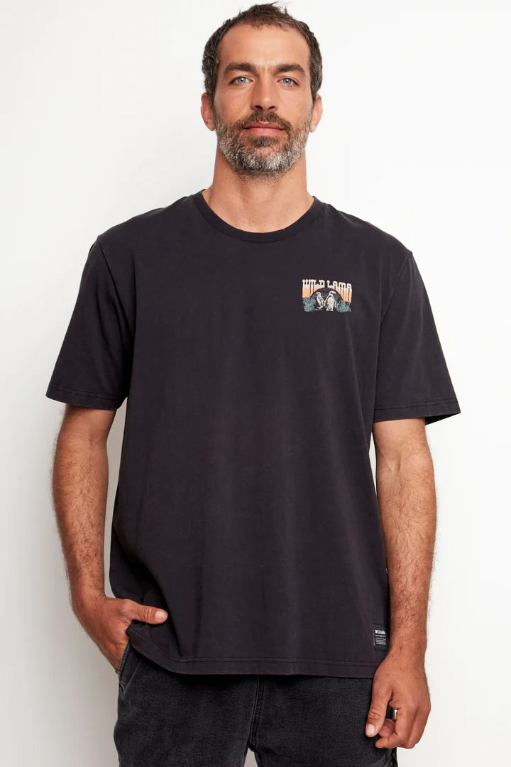 Polera Forest Organica Negra Hombre