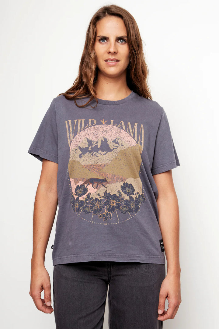 Polera Genovesa Orgánica Azul Parque Mujer