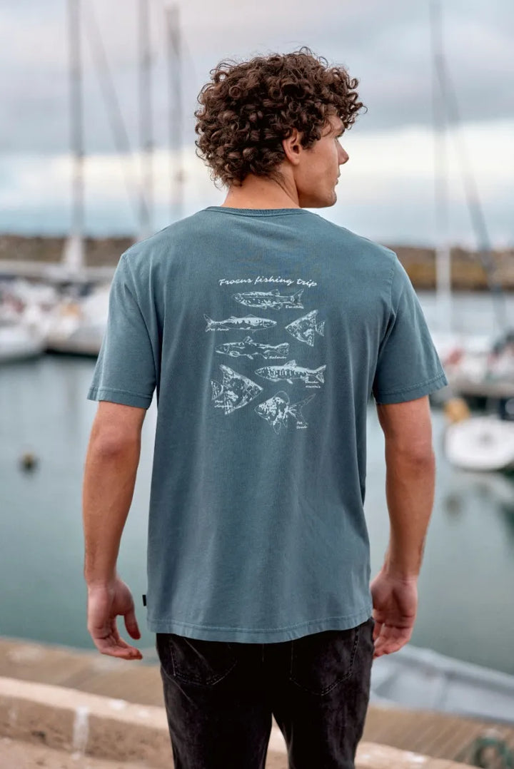 Polera  manga corta Pez azul