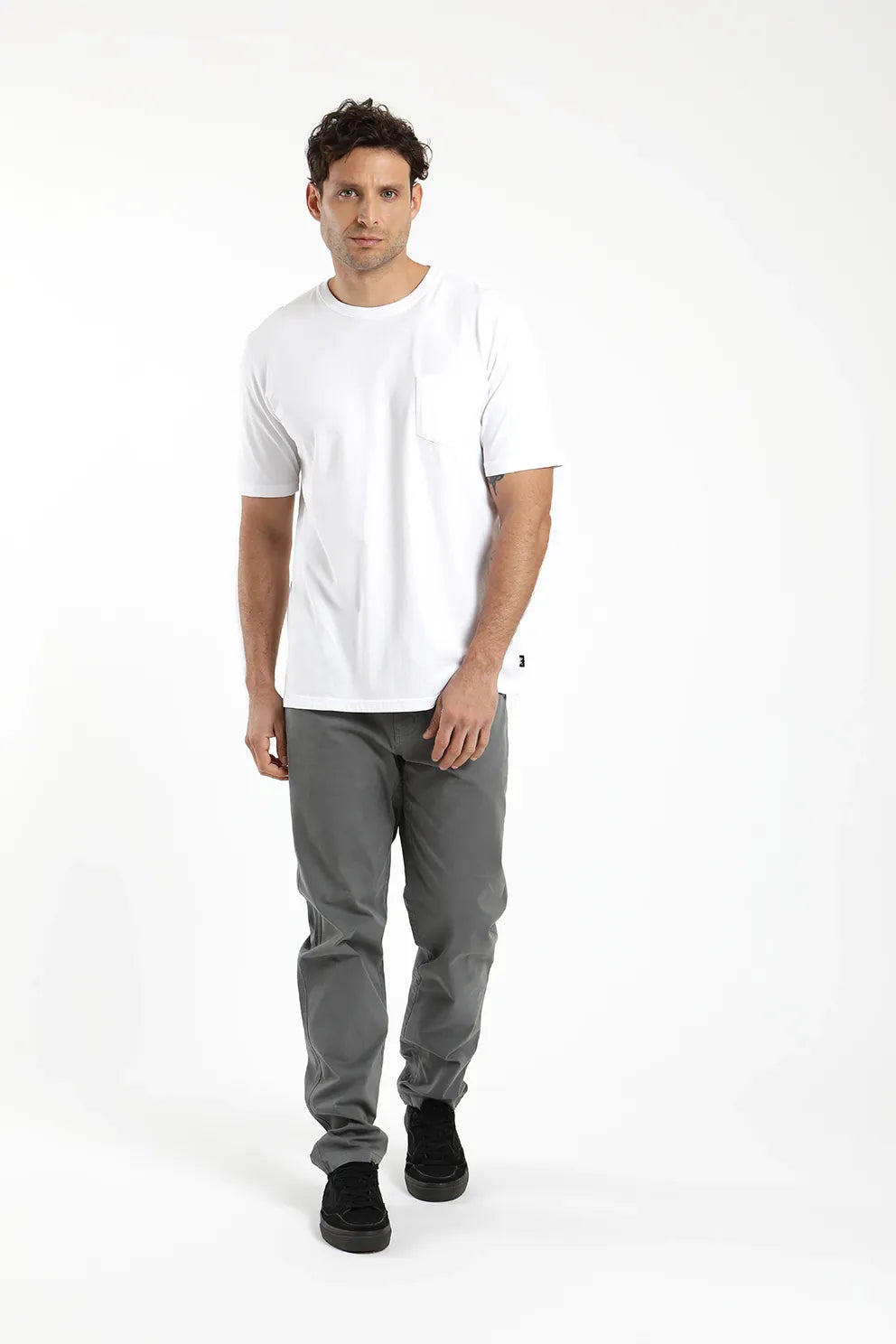 Polera manga corta Bolsillo blanco
