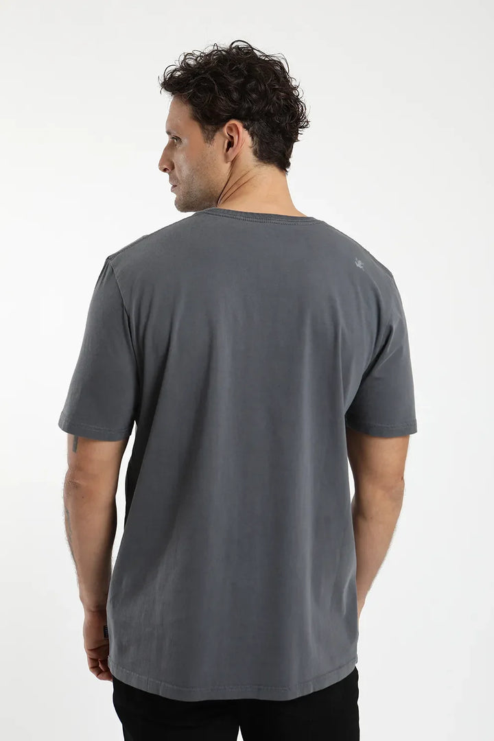 Polera manga corta Bolsillo grafito
