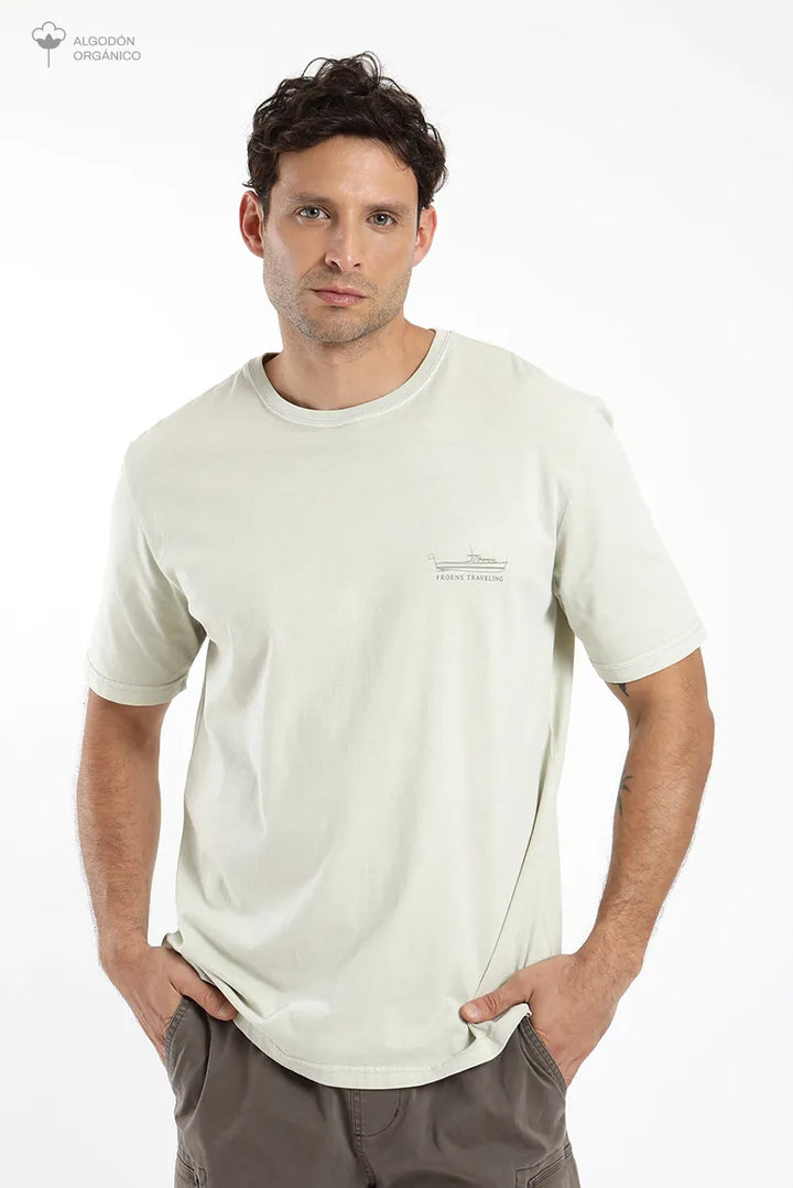Polera manga corta Bote beige