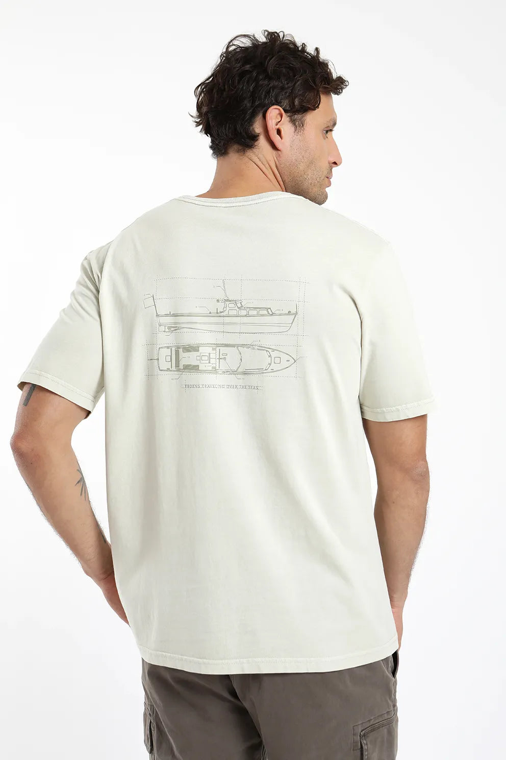 Polera manga corta Bote beige