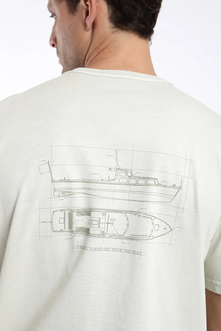 Polera manga corta Bote beige