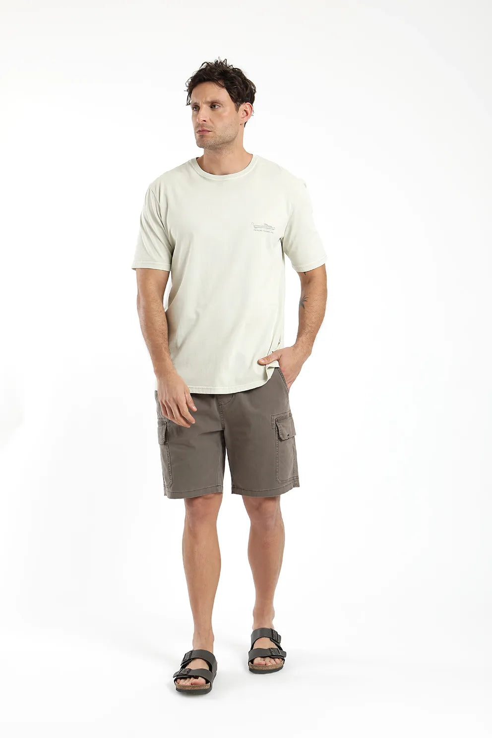 Polera manga corta Bote beige