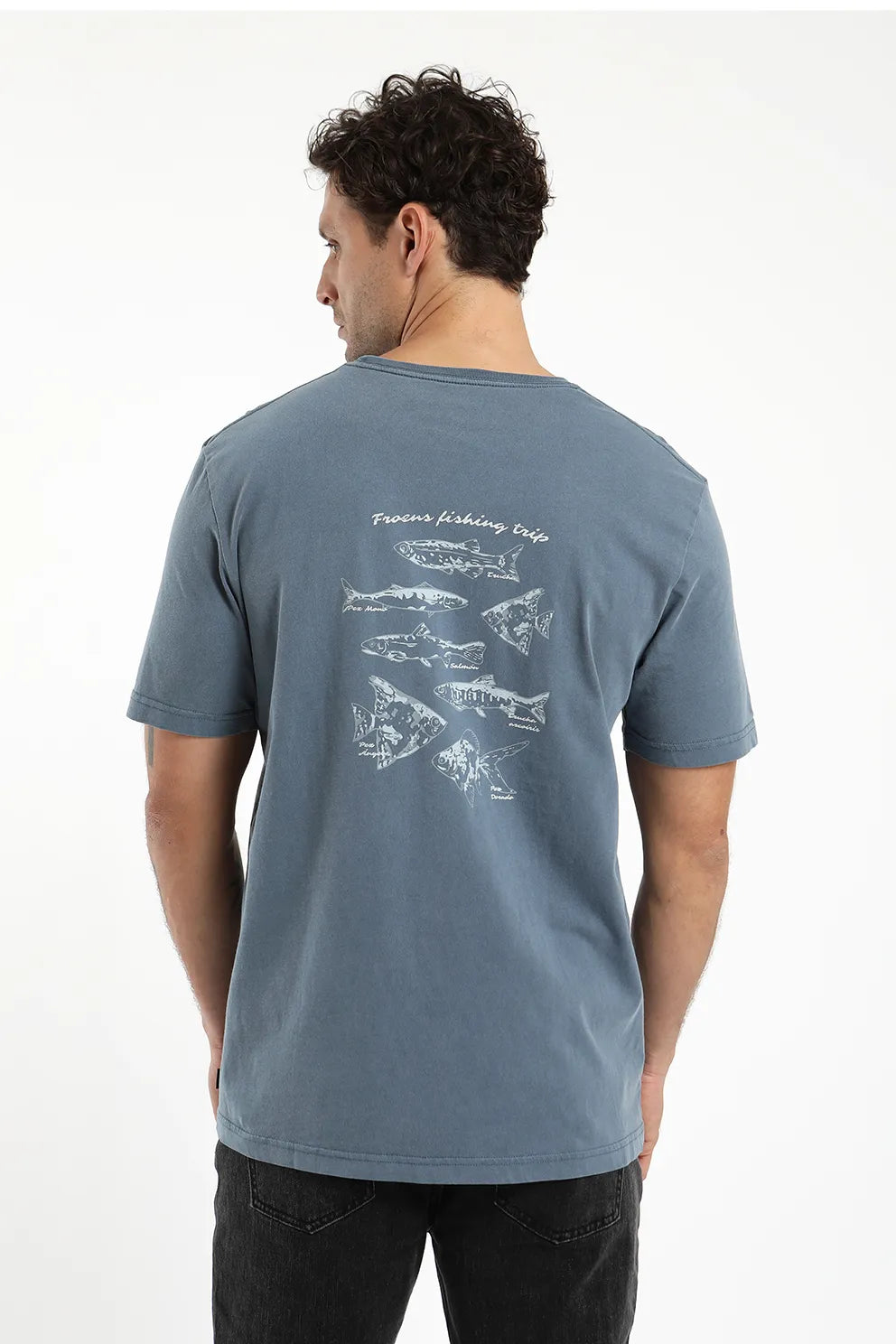 Polera  manga corta Pez azul