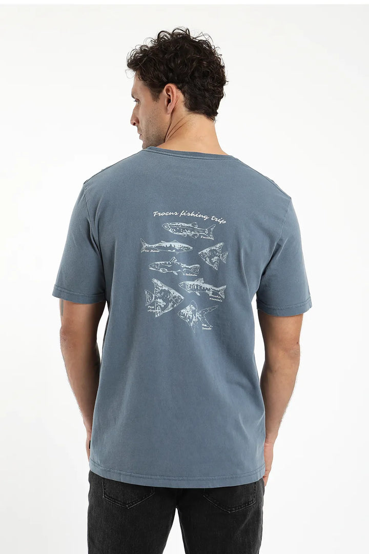 Polera  manga corta Pez azul